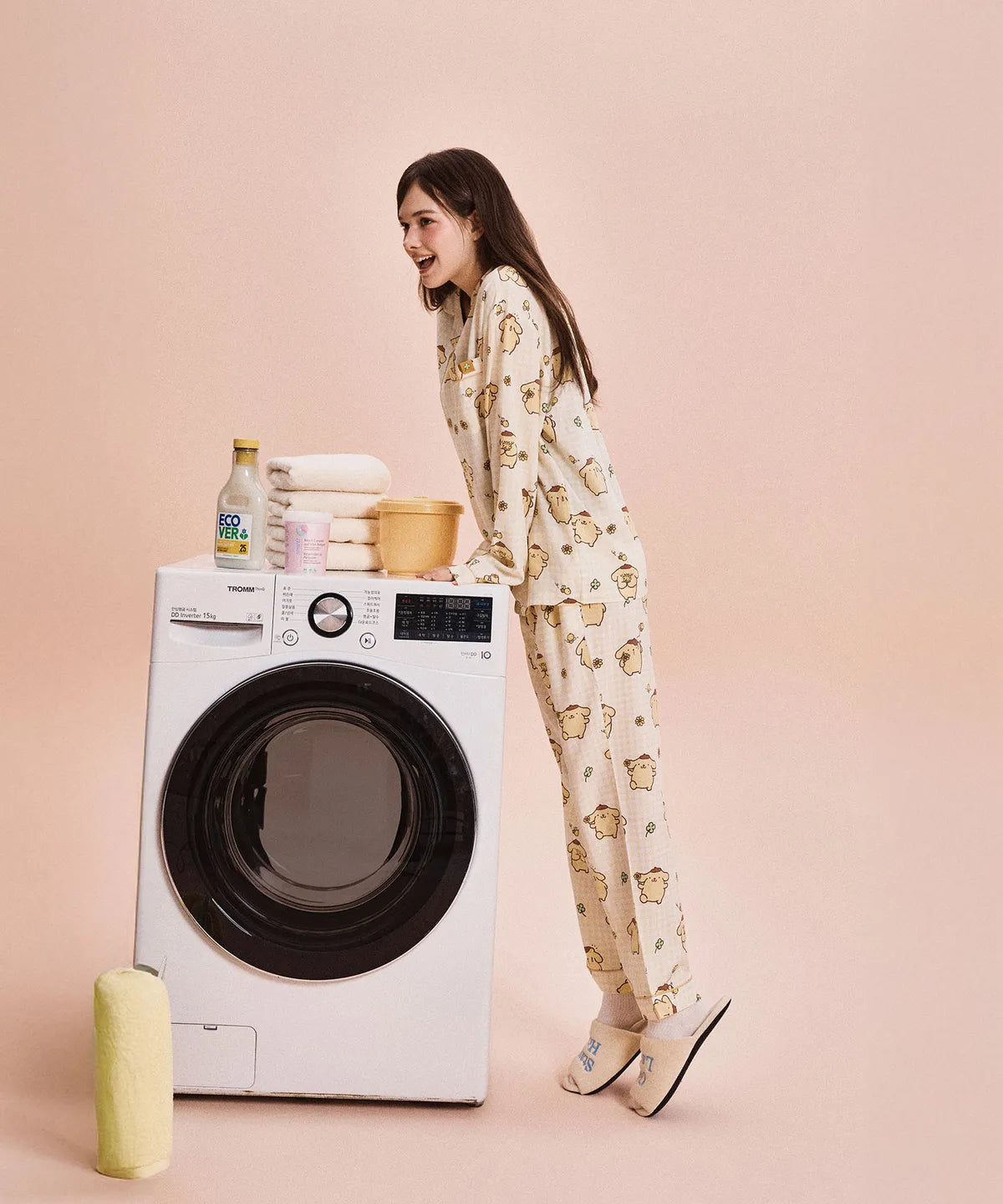 💜新品上架【梨花娘】韓國品牌暢銷TOP.1 SPAO ×三麗鷗布丁狗聯名款春日睡衣家居服