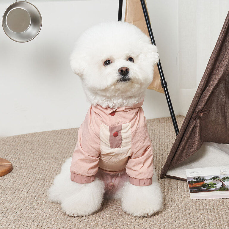 韓國新品上架【梨花娘總代理】🐾BAILEY 🐶秋冬新品 舒適透氣防風防水輕便連帽外出寵物雨衣(2色)