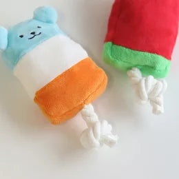 新品上架【梨花娘總代理】🐾日本品牌Solgra  🍧萌萌熊絨毛冰棒發聲玩具🐶（6款）