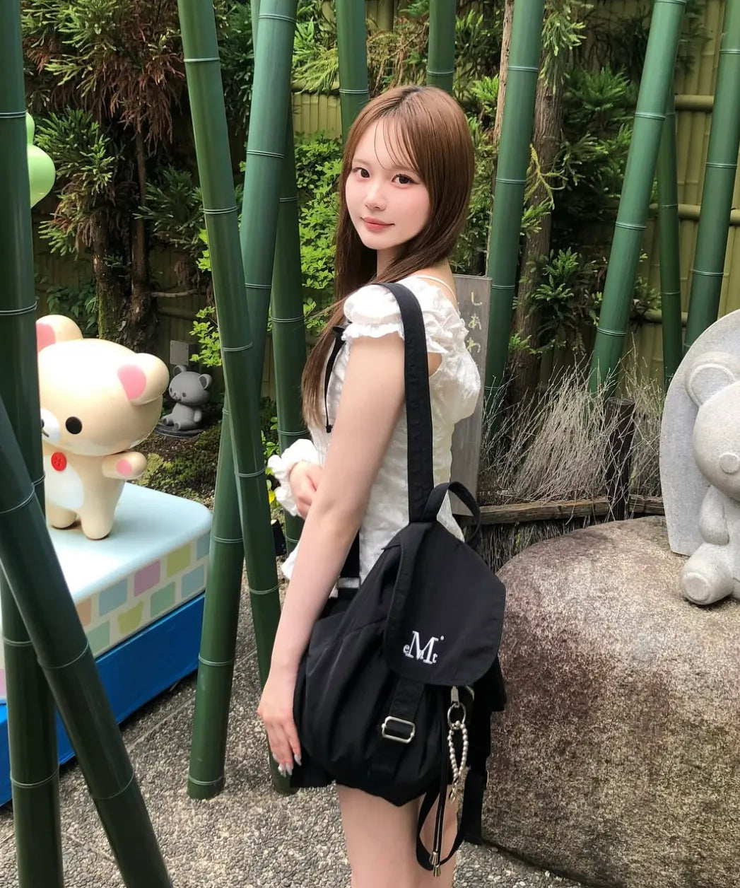 🆕新品上架💖【梨花娘】韓國品牌 Muscent 暢銷迷你後輕盈束口後背包輕盈束口款/真皮兩款(男女通用)