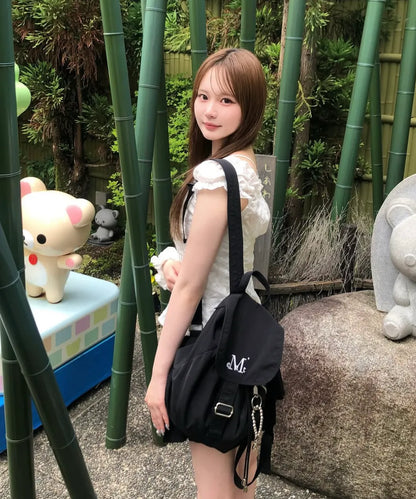 🆕新品上架💖【梨花娘】韓國品牌 Muscent 暢銷迷你後輕盈束口後背包輕盈束口款/真皮兩款(男女通用)