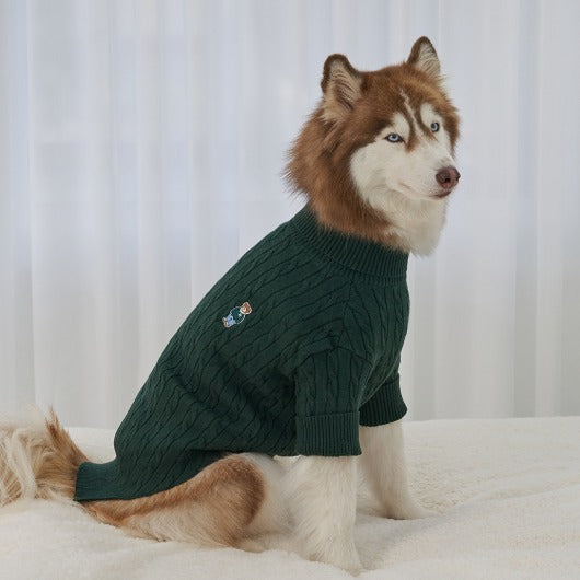 韓國新品上架【梨花娘總代理】🐾BAILEY 🐶秋冬新品 小熊刺繡保暖舒適針織寵物毛衣(5色)