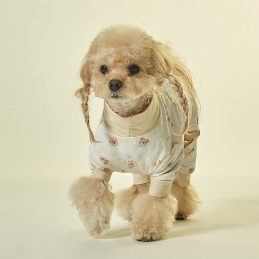💕【梨花娘總代理】🐾韓國BAILEY 🐶夏日機能冰涼降溫滿版小熊透氣水陸兩用寵物連身衣(3色)