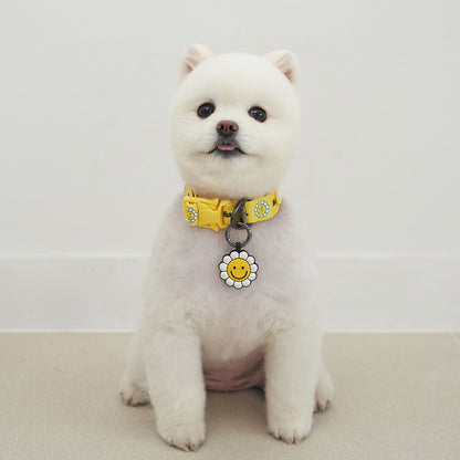 韓國新品上架【梨花娘總代理】🐾BAILEY 🐶秋冬新品 飽合亮色花朵微笑簡易款寵物項圈(4色)
