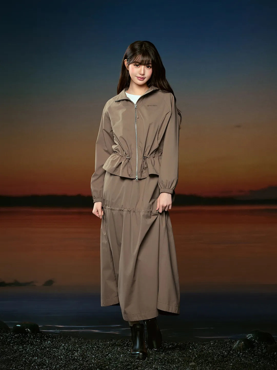 🆕新品上架【梨花娘】法國品牌 EIDER 張員瑛推薦款輕盈抽繩設計防風防潑水套裝(2色)