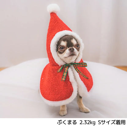 新品上架【梨花娘總代理】🐾日本品牌Solgra 軟綿綿毛茸茸・寵物聖誕節披風🎄(2色)